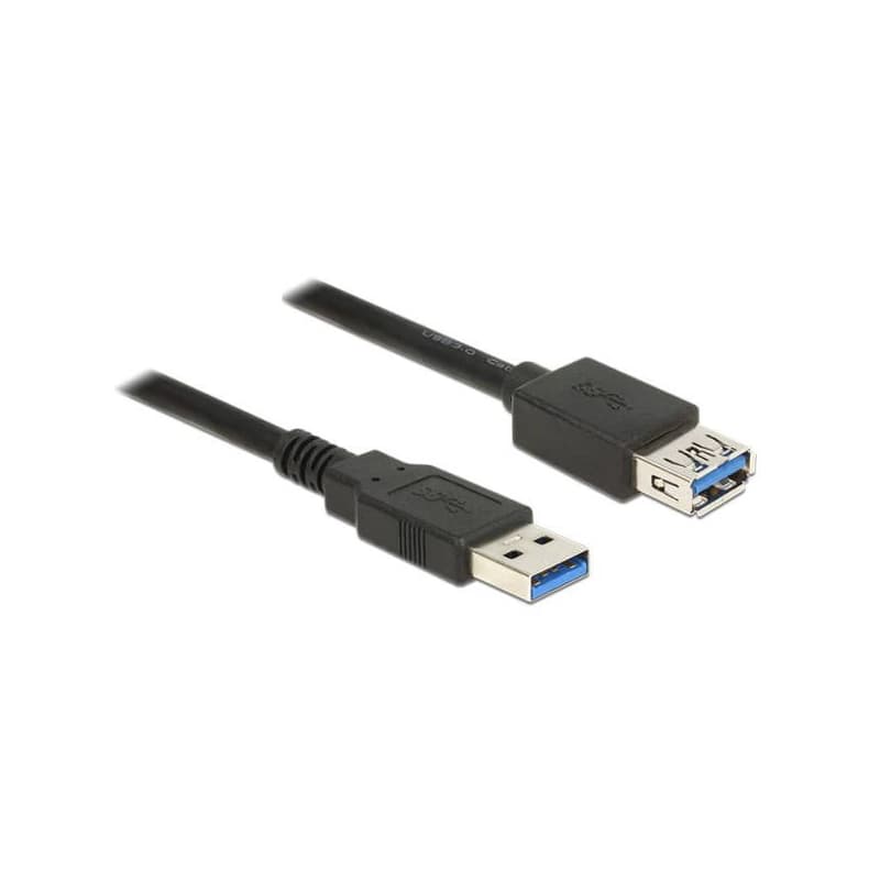 Delock Predlžovací kábel USB 3.0 Typ-A samec > USB 3.0 Typ-A samica 3,0 m čierny