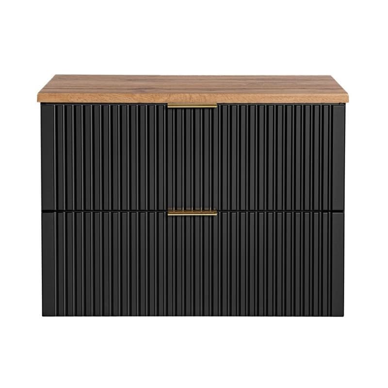 ArtCom Kúpeľňová skrinka s umývadlom a doskou ADEL Black DU80/2 | 80 cm 4