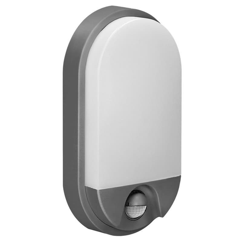 Záhradné nástenné LED svietidlo so senzorom NEFRYT 15W, 4000K, 1100lm, IP54, sivá (ORNO)