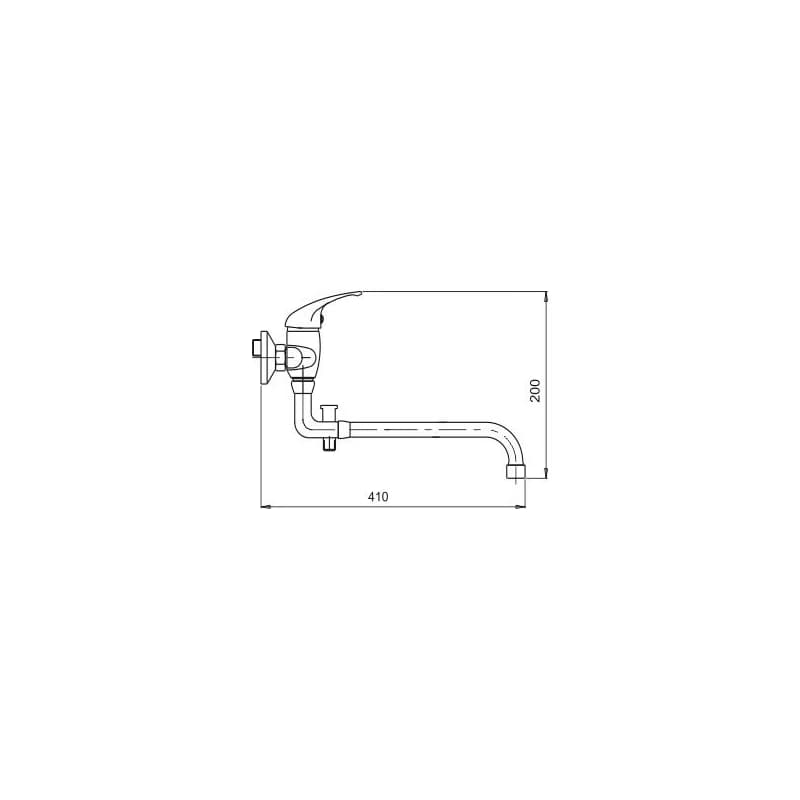 NOVASERVIS - Paneláková batéria bez príslušenstva 100 mm Metalia 55 chróm 55037/1,0 2