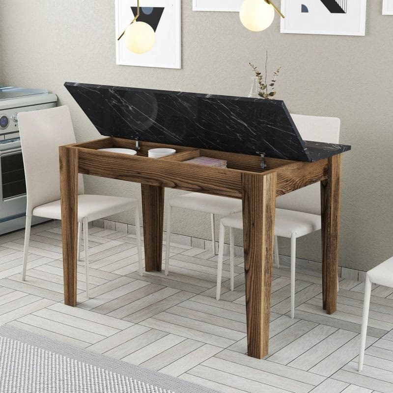 Kuchynský stôl Kiev 509 - Walnut, Black 5