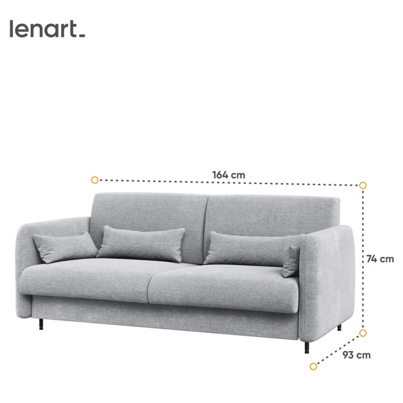 Dig-net nábytok Pohovka Lenart BED CONCEPT BC-18 / 140 | sivá 6