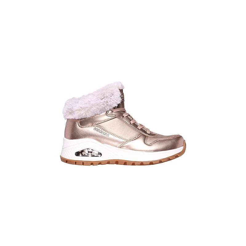 Dámske členkové zimné topánky SKECHERS Uno Rugged Cool Nova rose gold 2