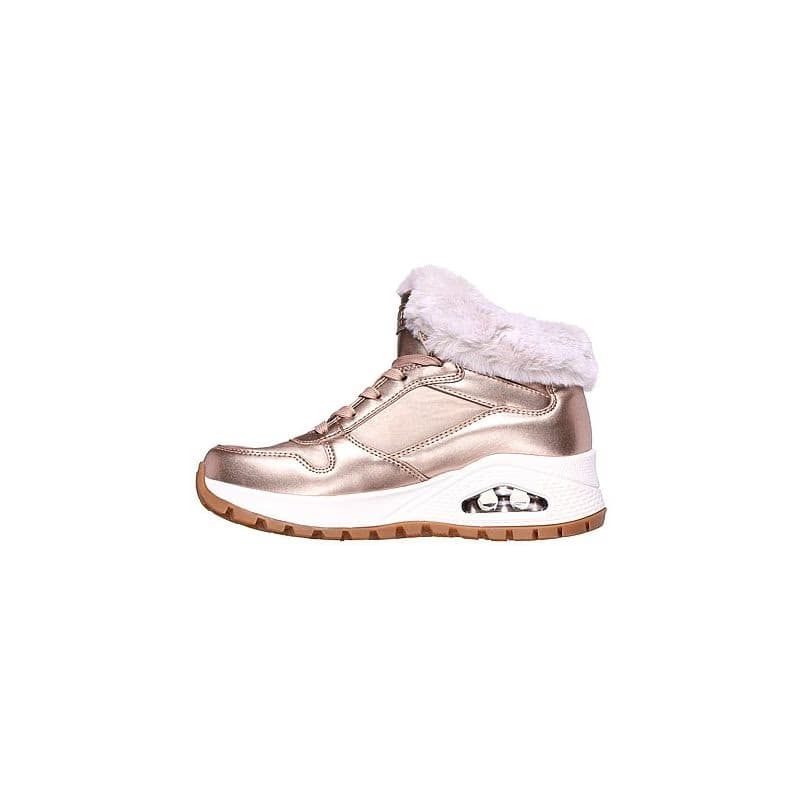 Dámske členkové zimné topánky SKECHERS Uno Rugged Cool Nova rose gold 3