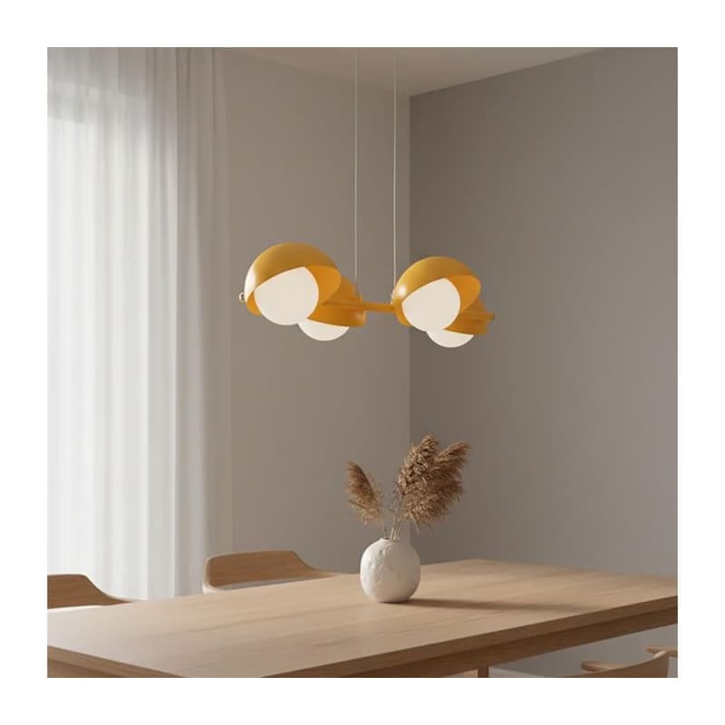 EMIBIG Závesné svietidlo na lanku BOOM 4xG9/8W/230V oranžové 1591/4