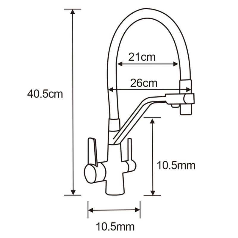 MEXEN - Duo kuchynská batéria chróm/ biela 671701-02 2