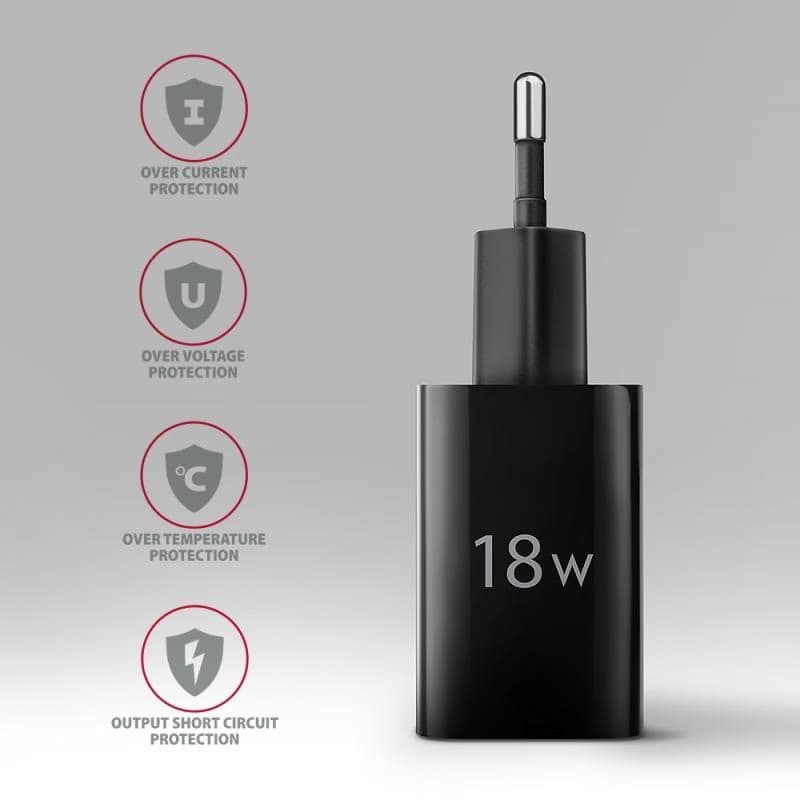 AXAGON ACU-QC18, Nabíjačka do siete 18W, 1x port USB-A, QC3.0/AFC/Apple, čierna 5