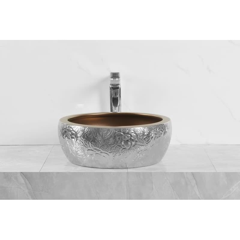 KERRA - Umývadlo na dosku KR-124 (chrómovo hnedé) 5907548118240 3