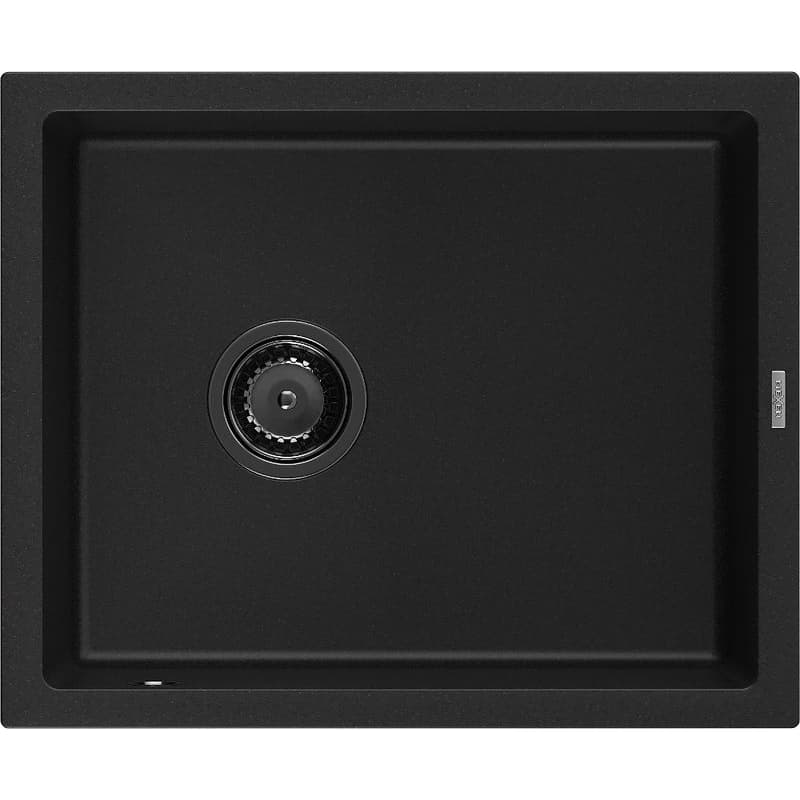MEXEN/S MEXEN/S - Pedro granitový drez 1-miska 560 x 460 mm, čierna, sifón čierna 6508561000-77-B