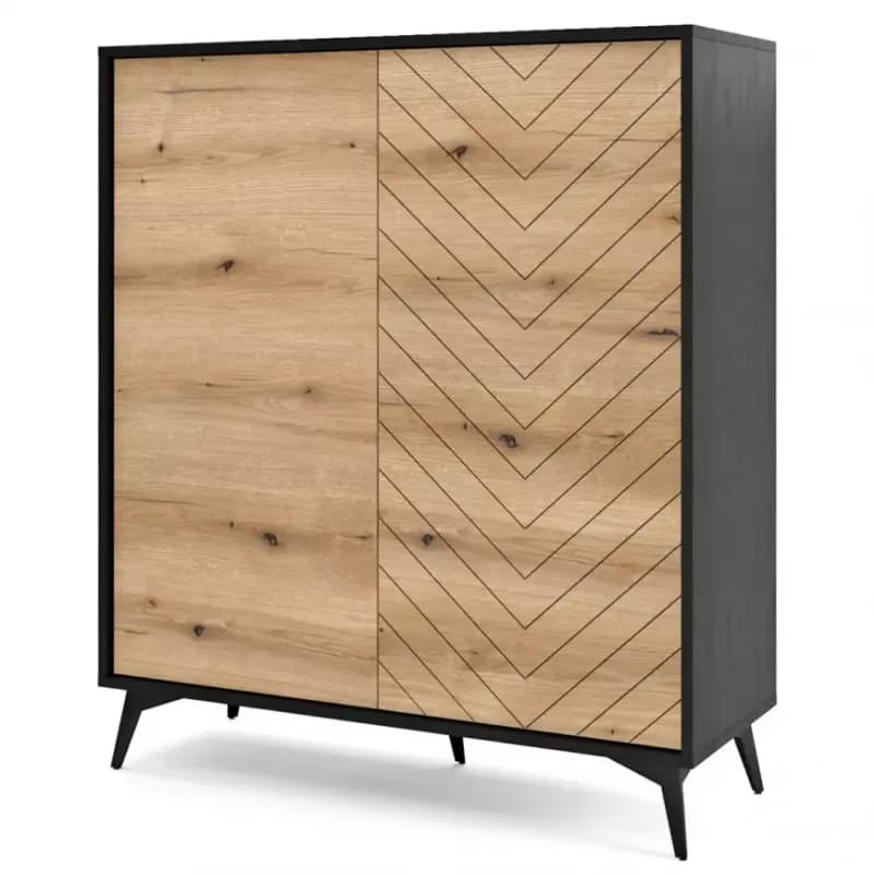 Komoda Diamond KD104 dub evoke/čierna 1