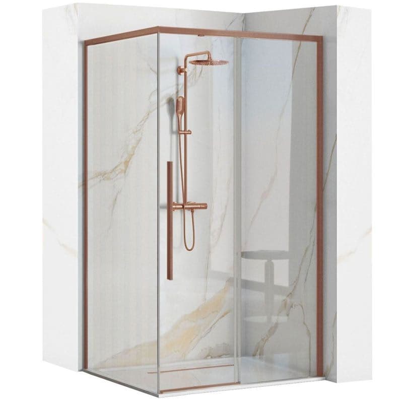 REA/S - Sprchovací kút SOLAR - Copper Brush 90x90 So sprchovou vaničkou Savoy KPL-96011 1