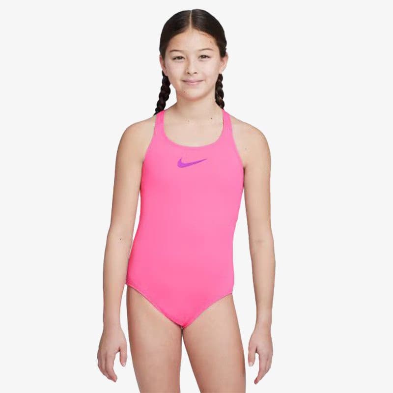 Dievčenské plavecké jednodielne plavky NIKE SWIM ESSENTIAL HYPER PINK-HYPER PINK 2