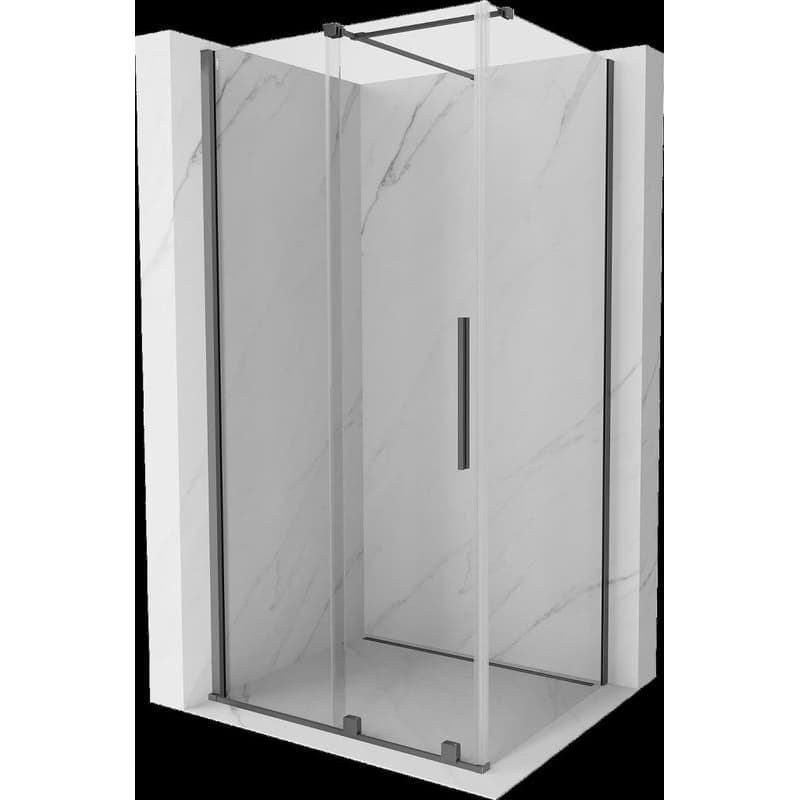 MEXEN/S - Velár sprchovací kút, posuvné dvere 100 x 85, transparent, grafit metal 871-100-085-01-95