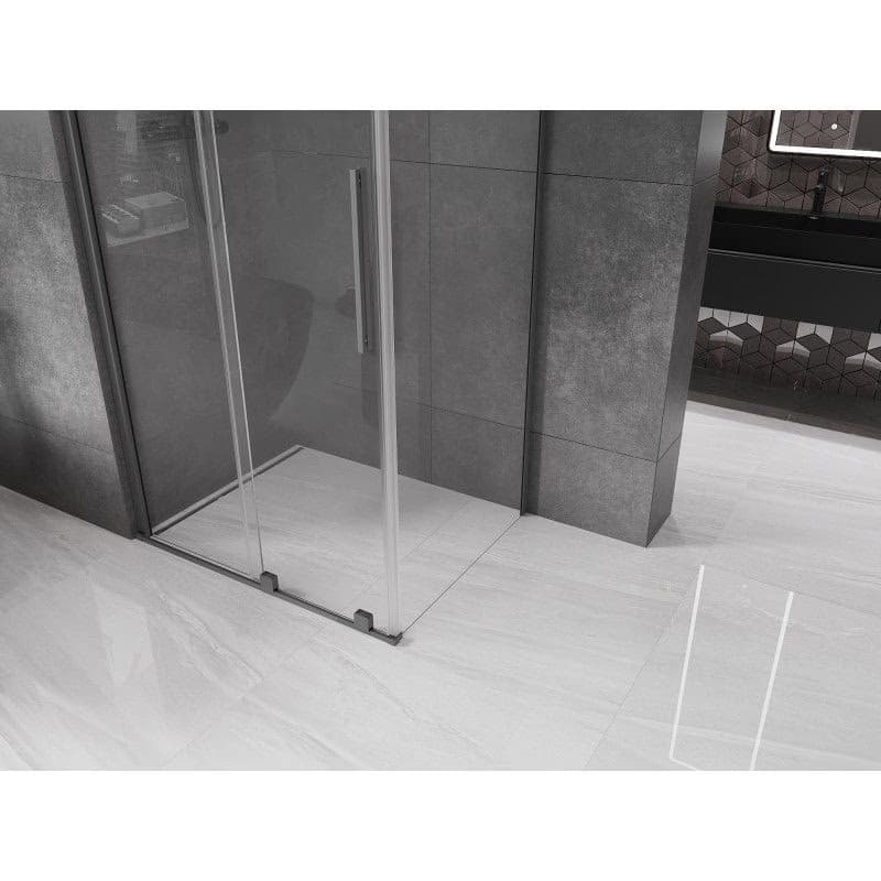 MEXEN/S - Velár sprchovací kút, posuvné dvere 100 x 85, transparent, grafit metal 871-100-085-01-95 2