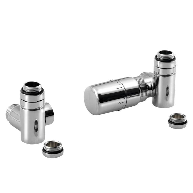 SAPHO - CORNER COMBI pripojovacia sada ventilov termostatická, pravé prevedenie, chróm CP3022S