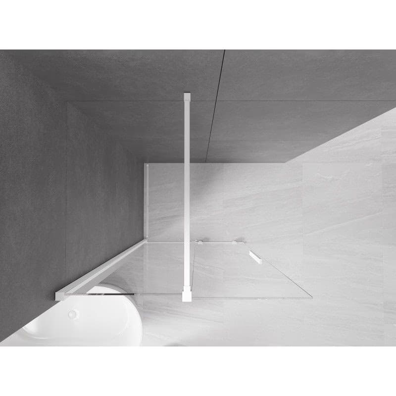 MEXEN/S - Velár posuvné sprchové dvere Walk-in 70, transparent, biela 871-070-000-03-20 4