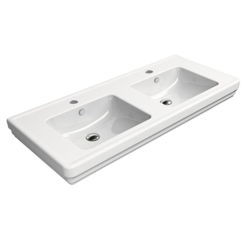 GSI - CLASSIC keramické dvojumývadlo 125x54cm, biela ExtraGlaze 8725111
