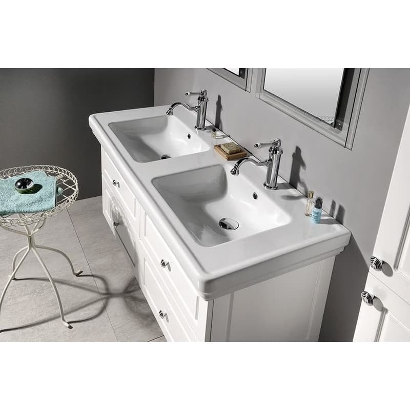 GSI - CLASSIC keramické dvojumývadlo 125x54cm, biela ExtraGlaze 8725111 3