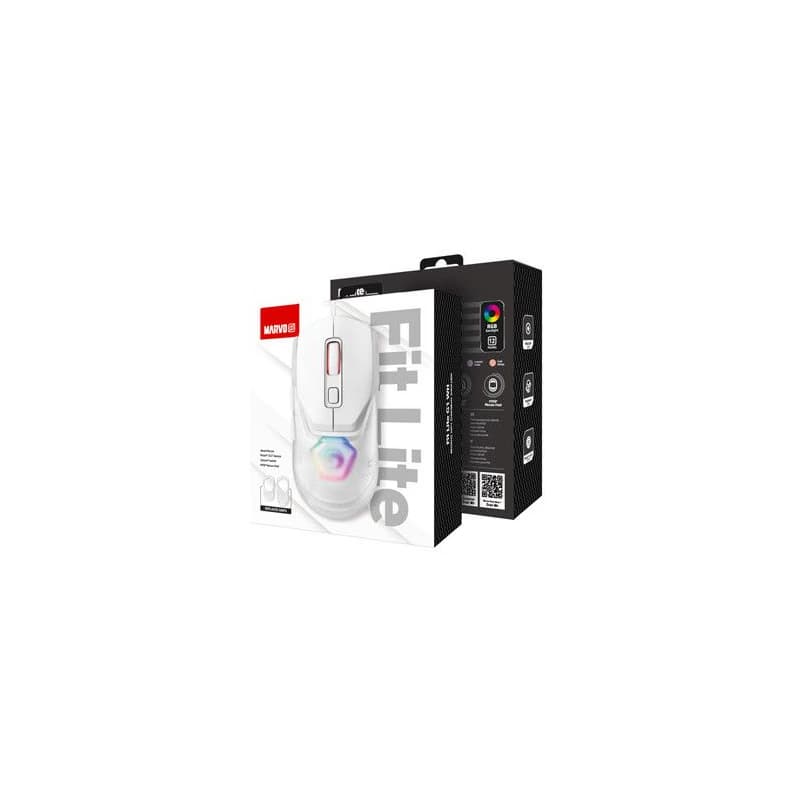 Marvo FIT LITE G1 Myš káblová, biela, 12000DPI, + DARČEK 5