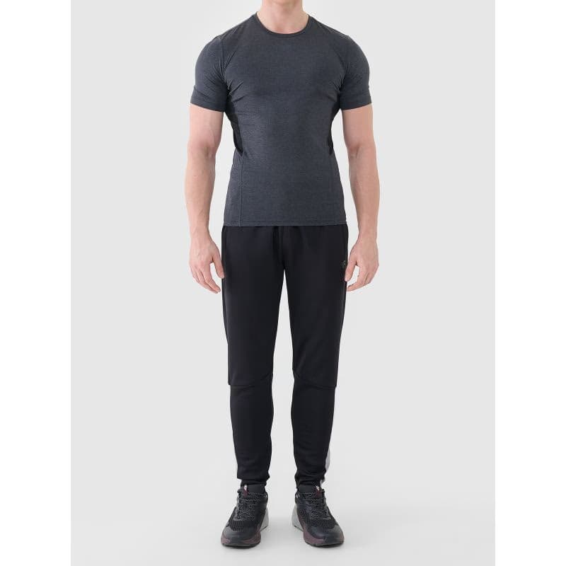 Pánske tréningové tričko s krátkym rukávom 4F TSHIRT FNK M2141-22M-ANTHRACITE MELANGE 4