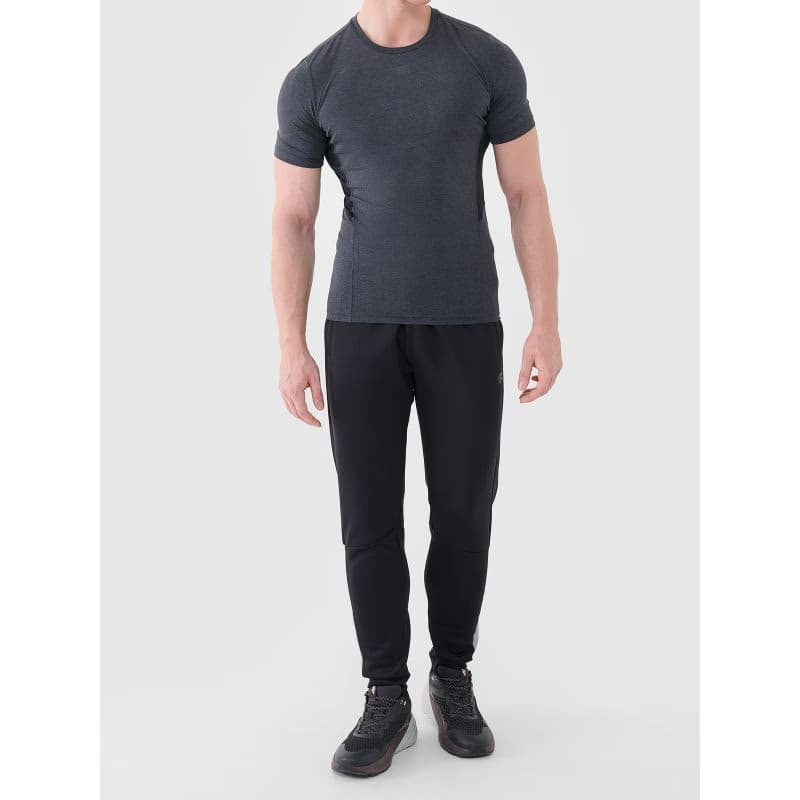 Pánske tréningové tričko s krátkym rukávom 4F TSHIRT FNK M2141-22M-ANTHRACITE MELANGE 5