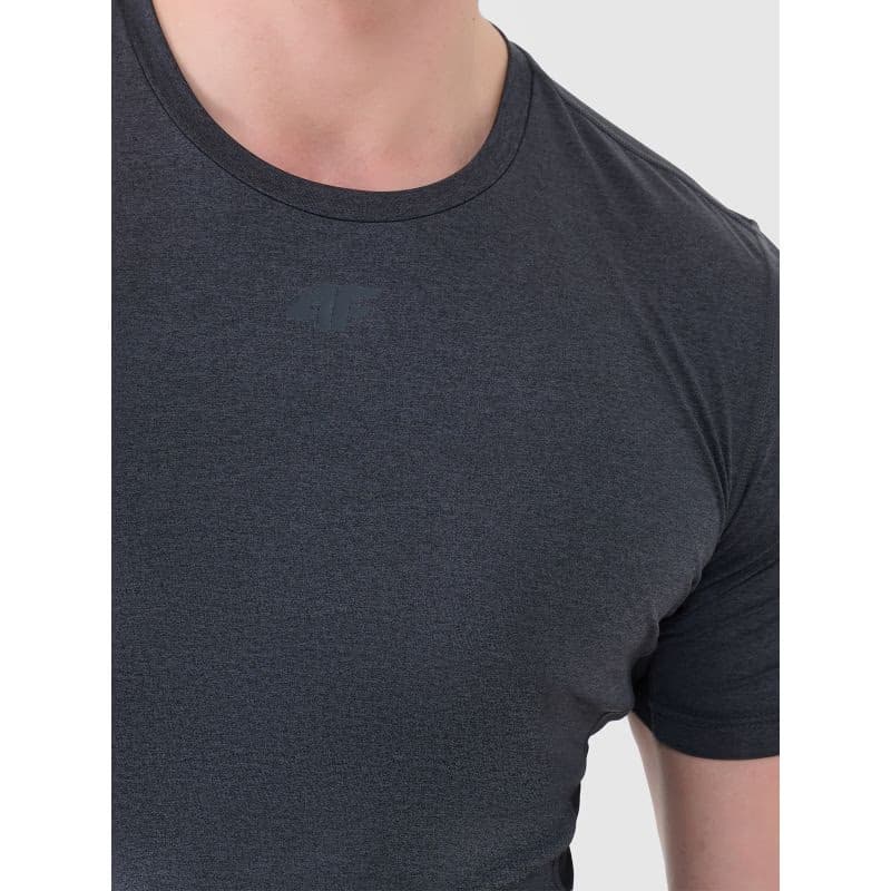 Pánske tréningové tričko s krátkym rukávom 4F TSHIRT FNK M2141-22M-ANTHRACITE MELANGE 6