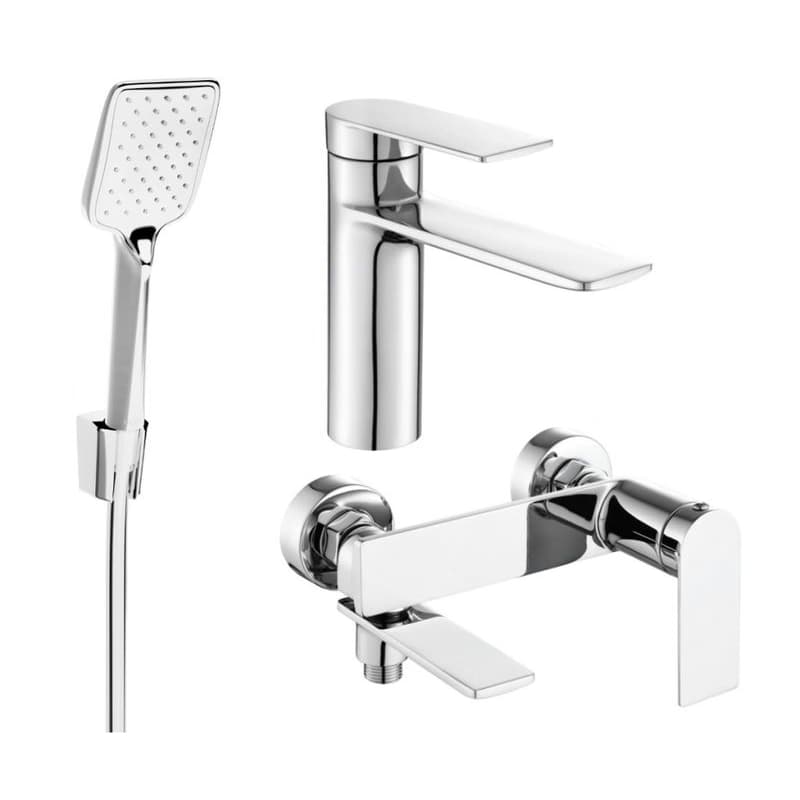 MEXEN/S - Zero SET umývadlová + vaňová batéria s príslušenstvom R62, chróm 71103R62-00