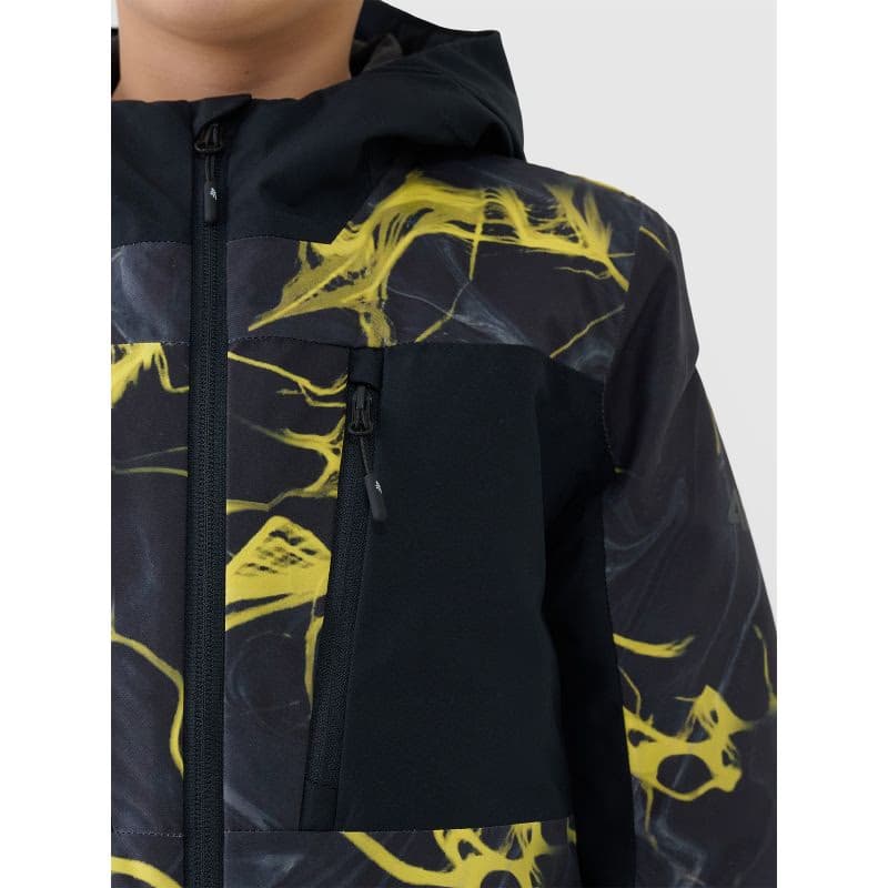 Chlapčenská lyžiarska bunda 4F JUNIOR TECHNICAL JACKET M0830-4FJWAW25TTJAM0830-90A-MULTICOLOUR ALLOVER 4