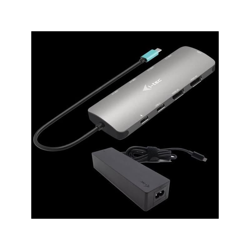 I-tec USB-C Metal Nano 2x HDMI Docking Station, PD 100W + Charger 100W (bundle) 1