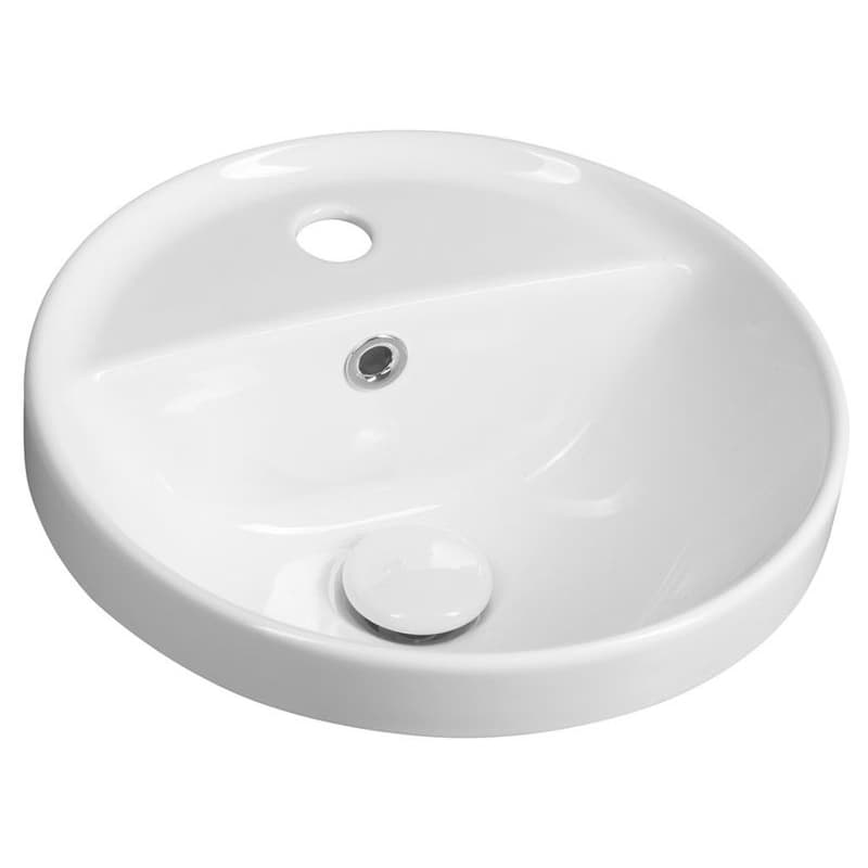 SAPHO - YUVA keramické umývadlo zápustné, Ø 38cm, biela TU0652 1