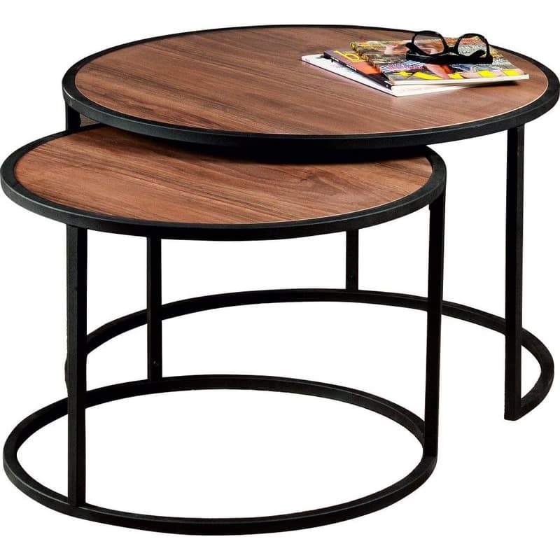 Sada odkladacích stolíkov (2 kusy) Tambur - Walnut 2