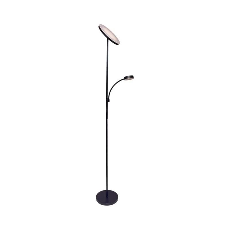 light Stmievateľná LED stojacia lampa NORA LED/25W/230V 2200/3000/4000K + LED/5W 3000K čierna + diaľkové ovládanie 3080FLCN 1