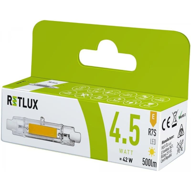 RLL 457 R7S J78 4,5 W LED COB WW RETLUX 4