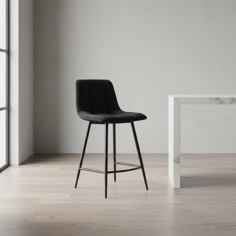 Signal Barová stolička MILA H-2 VELVET | čierna 1