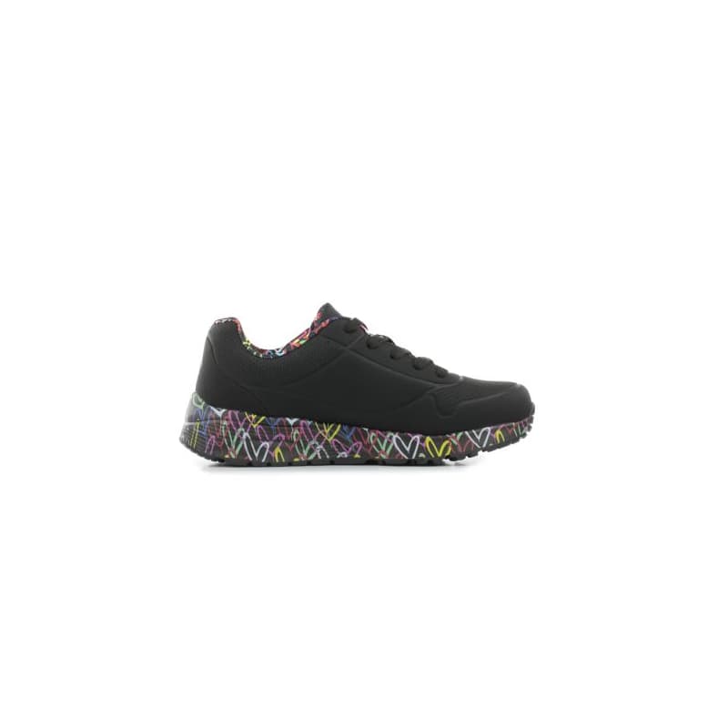 Dievčenská rekreačná obuv SKECHERS Uno Lite Lovely Luv black