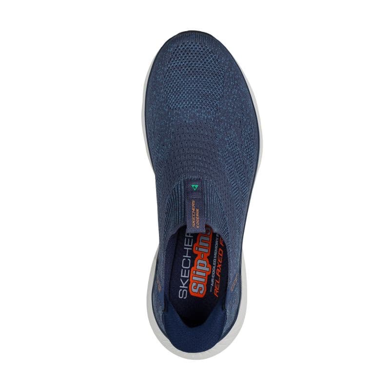 Pánska rekreačná obuv SKECHERS Relaxed Fit Edgeride Commissioner Slip-Ins M navy orange 4