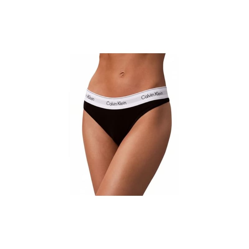 Dámske nohavičky CALVIN KLEIN Thong Icon Cotton Modal black 1