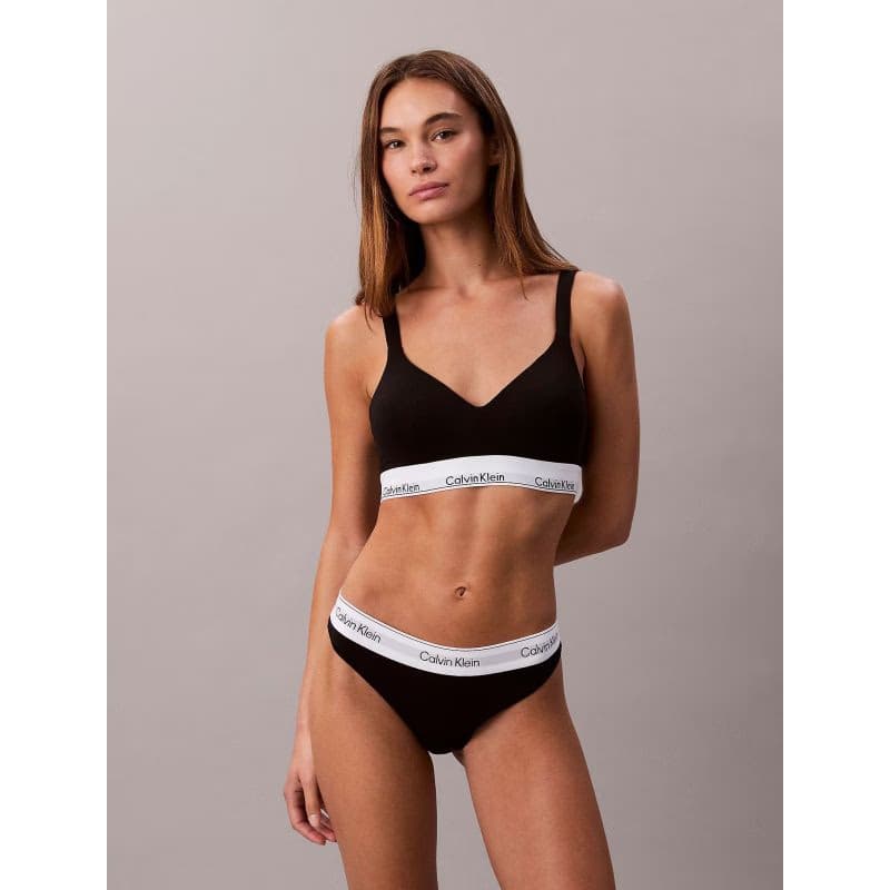 Dámske nohavičky CALVIN KLEIN Thong Icon Cotton Modal black 2