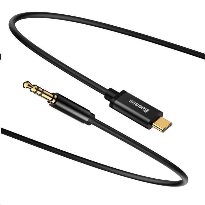Baseus Yiven Series audio kábel USB-C/3, 5mm Jack 1, 2m, čierna 2