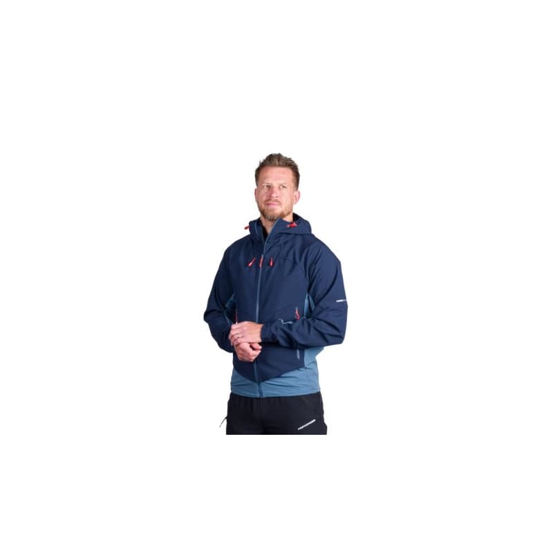 Pánska turistická softshellová bunda NORTHFINDER CIRO-387blueblue 1