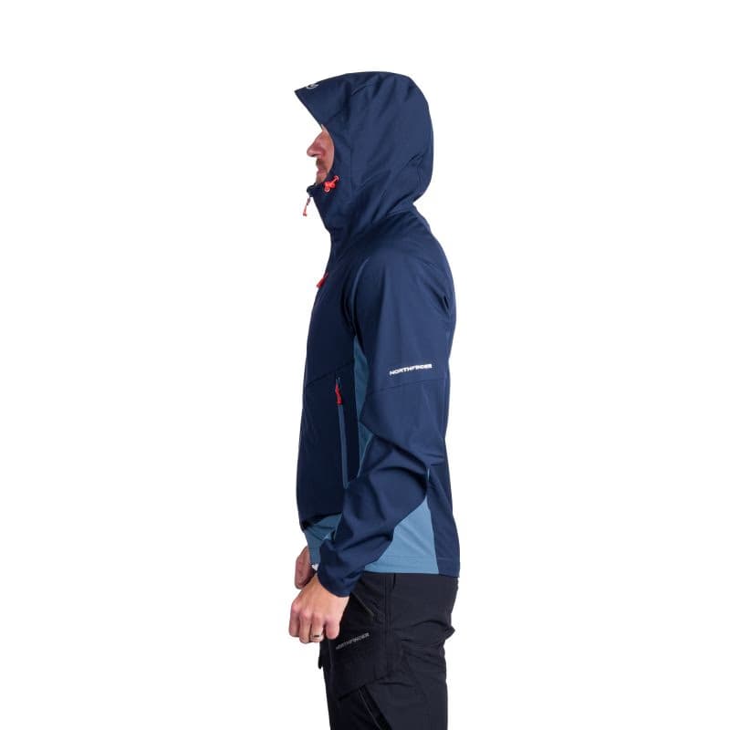 Pánska turistická softshellová bunda NORTHFINDER CIRO-387blueblue 2