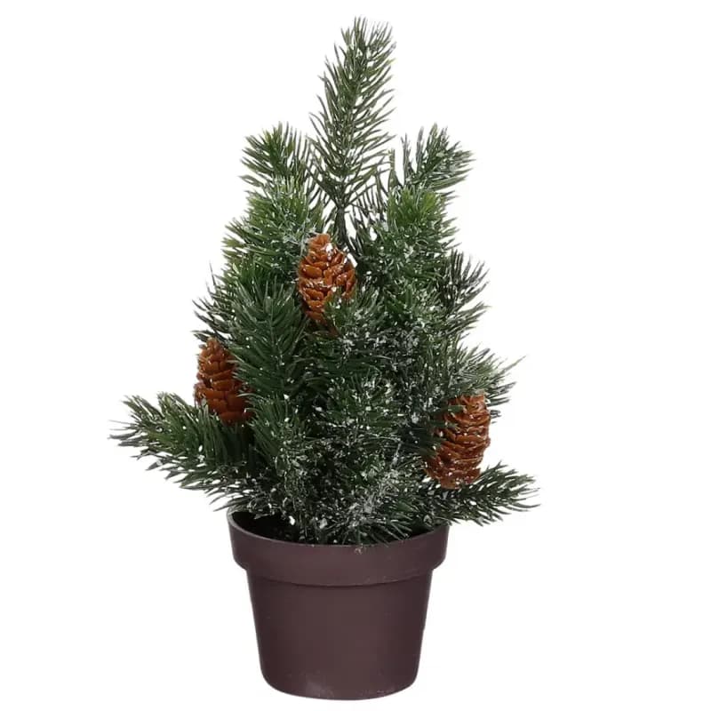 Vianočný stromček so šiškami zelený omrznutý výš. 24 x hl. 12 cm 1