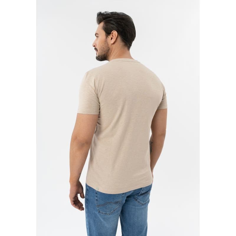 Pánske tričko s krátkym rukávom VOLCANO TM-HUBRIS-BEIGE 3