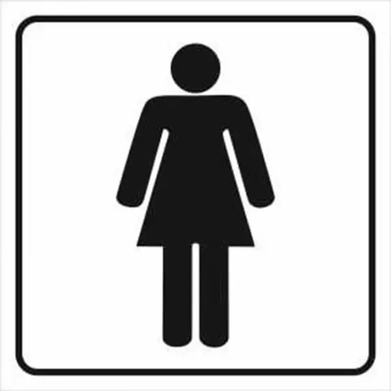 Nálepka informačná transparentná – WC ženy 1