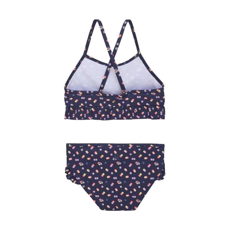 Dievčenské plavky COLOR KIDS Bikini W. Frills, AOP, dress blues 2