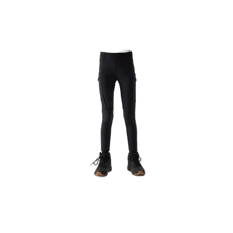 Dievčenské turistické legíny 4F JUNIOR TROUSERS FNK-4FJWSS24TFTRF493-21S-BLACK 1