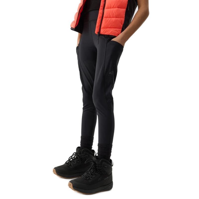 Dievčenské turistické legíny 4F JUNIOR TROUSERS FNK-4FJWSS24TFTRF493-21S-BLACK 2