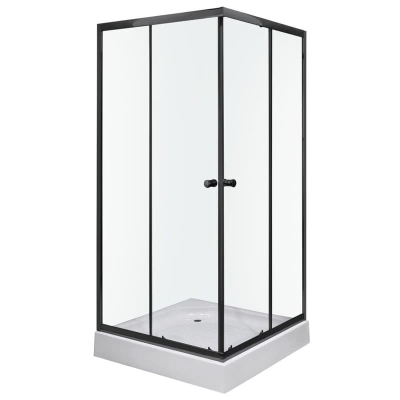 KERRA - Kabína sprchová Olga SQ 90 ČIERNA (s vaničkou) 5907548113412 6