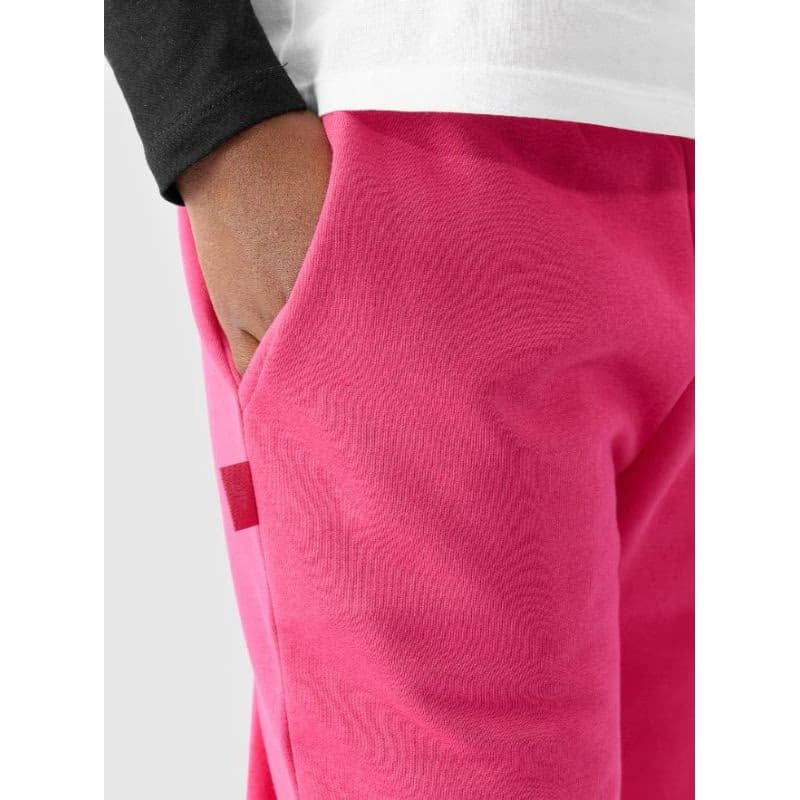 Dievčenské tepláky 4F JUNIOR TROUSERS-JWAW24TTROF754-55S-HOT PINK 5
