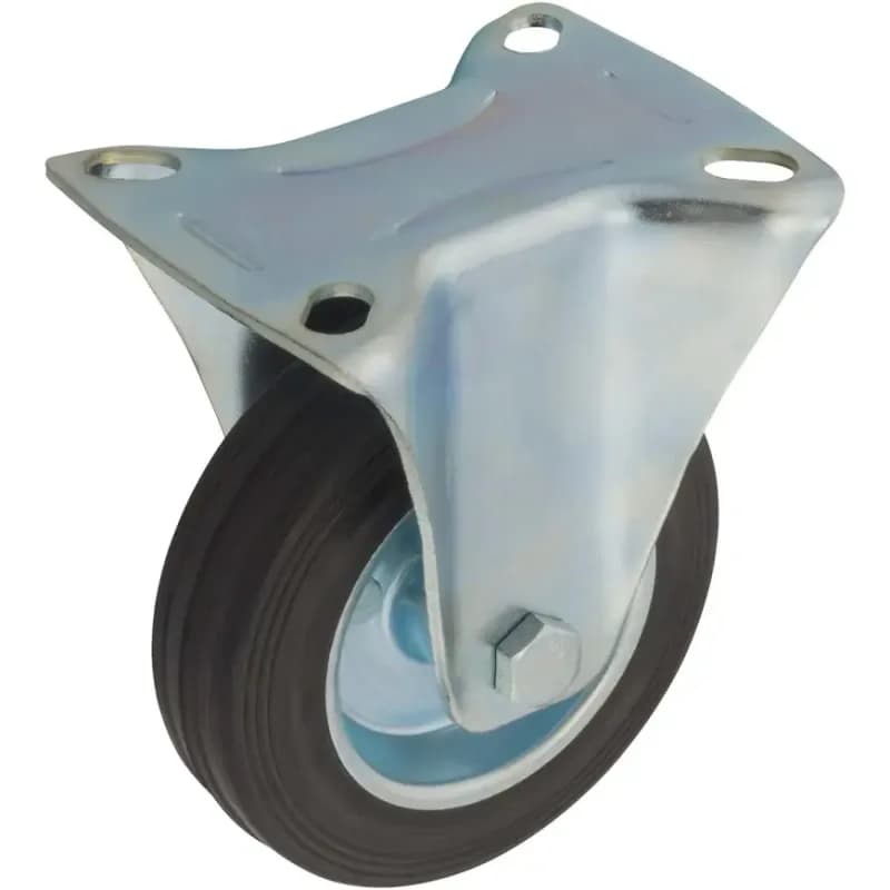 Pojazdné čierne koleso 100 mm/100 kg, pevná doska